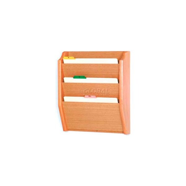 Wooden Mallet Wooden Mallet 3 Pocket Legal Size File Holder, Light Oak CH17-3LO - main